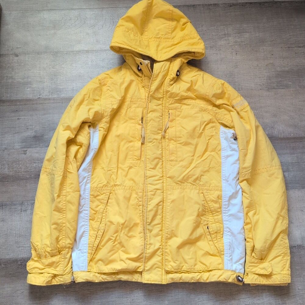 Vtg Abercrombie & Fitch Fish Hawk Cliff Yellow Jacket Size XL Rare